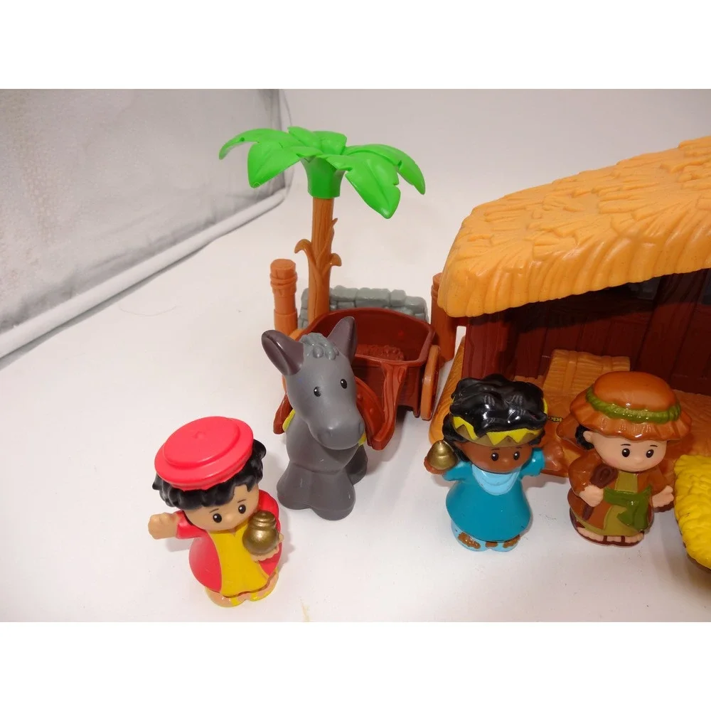 Fisher Price Nativity Set Little People Christmas Story Lights Sounds Works